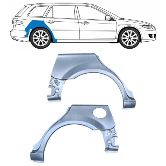 Reparație aripă spate pentru Mazda 6 GG GY 2002-2007 / Stânga+Dreapta / COMBI / Set 9164