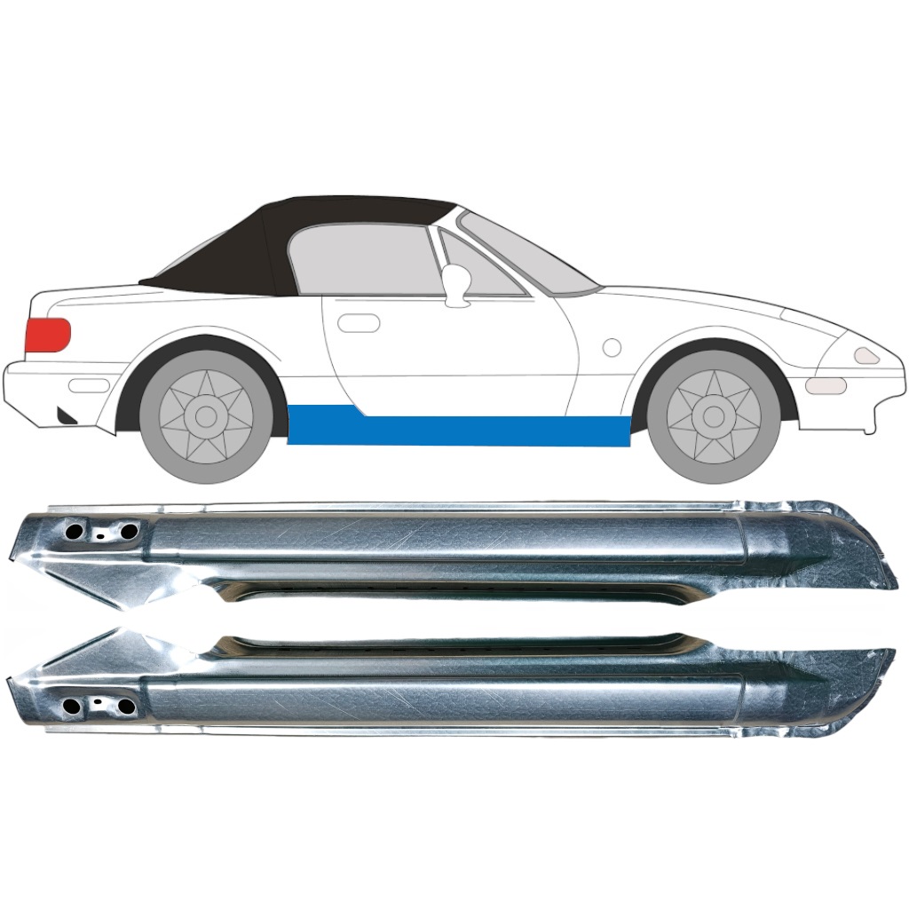 まこページ Prag complet pentru Mazda MX-5 1989-1998 / Stânga+Dreapta / Set 9444