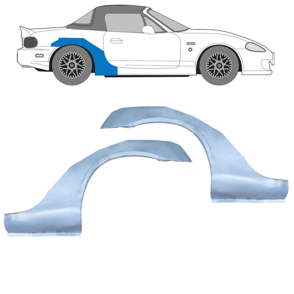 Reparație Aripă Spate Pentru Mazda Mx-5 1998-2005 Nb / Stânga+Dreapta / Set 9664