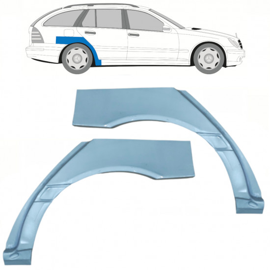 Reparație aripă spate pentru Mercedes C-class 2000-2007 / Stânga+Dreapta / COMBI / Set 9100