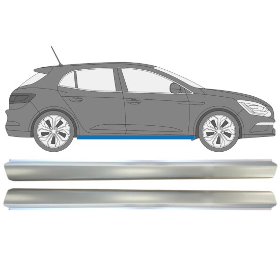 Reparație prag pentru Renault Megane 2016- / Stânga+Dreapta / Set 15009