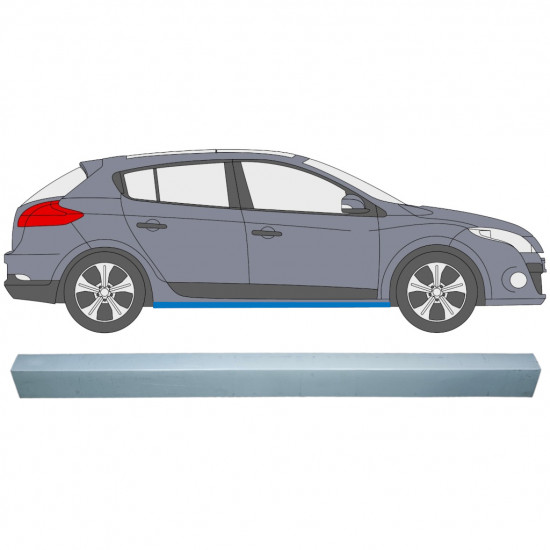 Reparație prag pentru Renault Megane 2008-2016 / Stânga = Dreapta (simetric) 7205