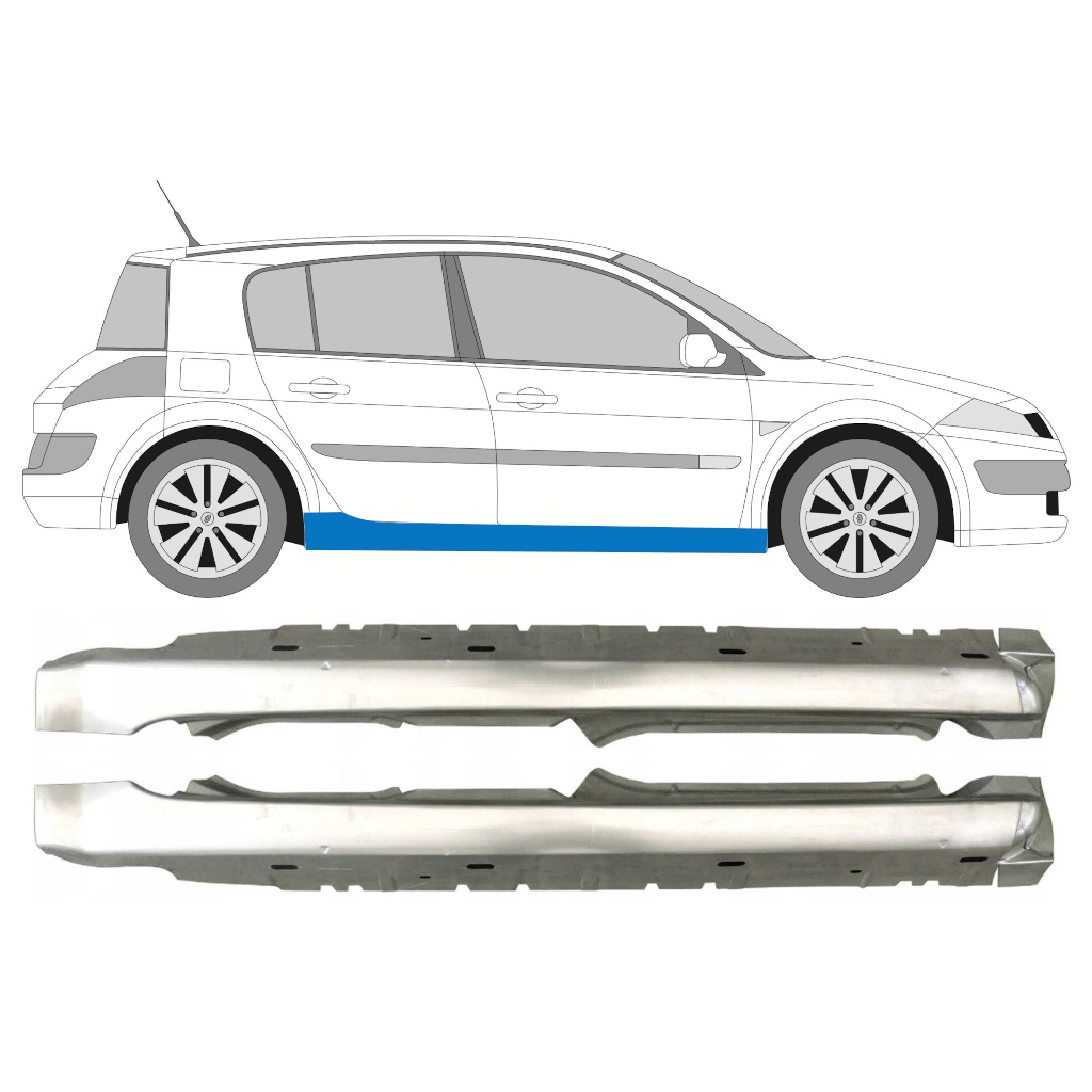 Prag complet pentru Renault Megane II 2003-2012 / Stânga+Dreapta