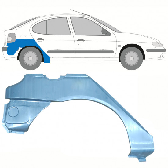 Reparație aripă spate pentru Renault Megane 1995-2003 / Dreapta 8394