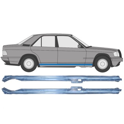 Reparație prag partea superioară pentru Mercedes 190 W201 1982-1993 / Stânga+Dreapta / Set 16294