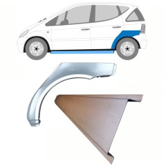 Reparație prag + aripă spate pentru Mercedes A-Class W168 1997-2004 / Stânga / Set 8722