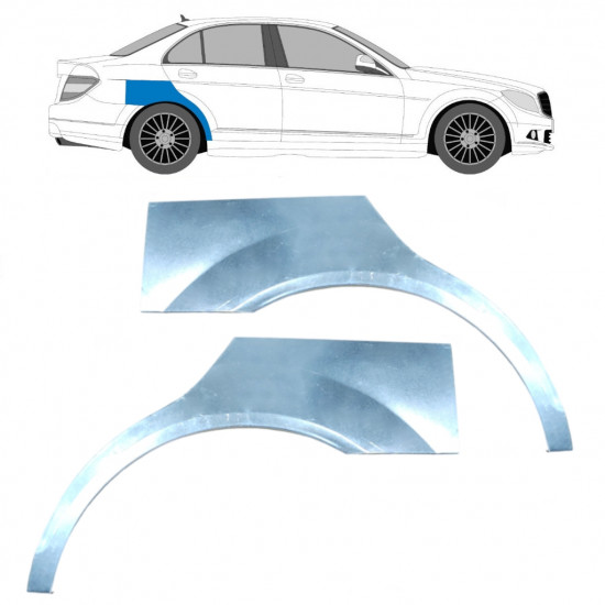 Reparație aripă spate pentru Mercedes C-class 2007-2014 / Stânga+Dreapta / Set 10410