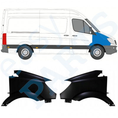 Aripă față pentru Mercedes Sprinter 2006-2013 / Stânga+Dreapta / Set 10626