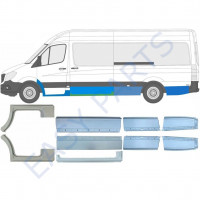 Set panouri de reparare pentru Mercedes Sprinter 2006- / LWB / Stânga+Dreapta /  10665
