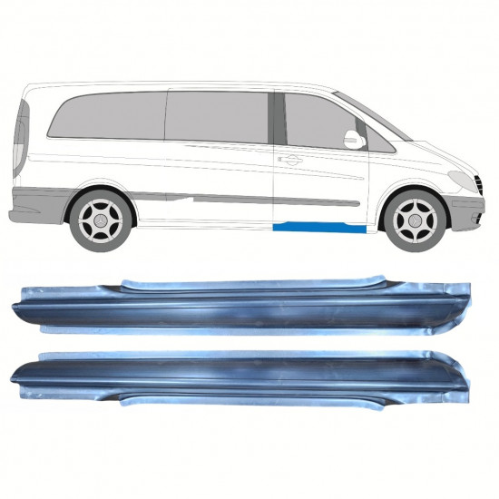 Reparație prag ușă față pentru Mercedes Vito 2003-2014 / Stânga+Dreapta / Set 9785