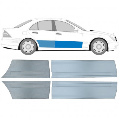 Reparație ușă față + spate pentru Mercedes C-class 2000-2007 / Set 10672