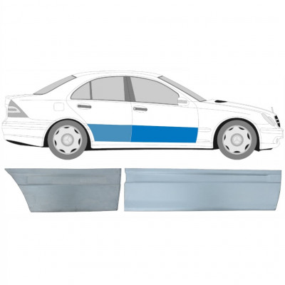 MERCEDES C-CLASS 2000-2007 FRONTAL UŞĂ PANEL + PANOUL UȘII DIN SPATE / DREAPTA / A STABILIT