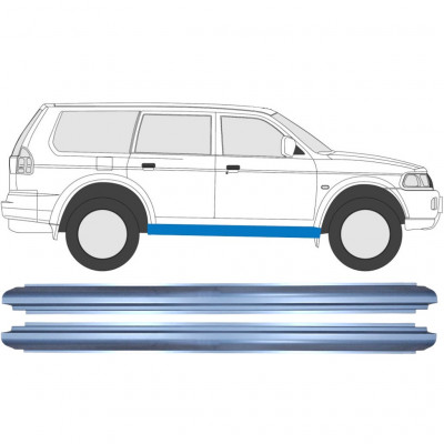 Reparație prag pentru Mitsubishi Pajero Sport 1996-2008 / Stânga = Dreapta (simetric) / Set 10084