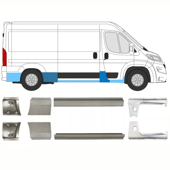 Set panouri de reparare pentru Opel Movano 2021-2026 / Stânga+Dreapta 16444