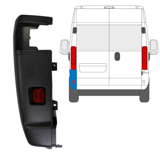 Colț bară spate 270 grade pentru Opel Movano 2021-2026 / Stânga 15798