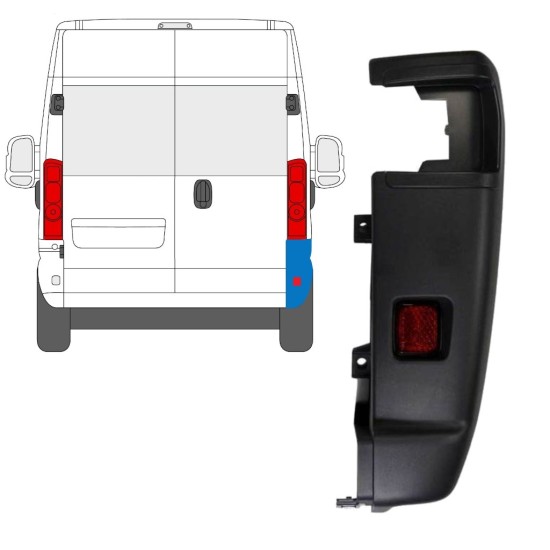 Colț bară spate 270 grade pentru Opel Movano 2021-2026 / Dreapta 15795