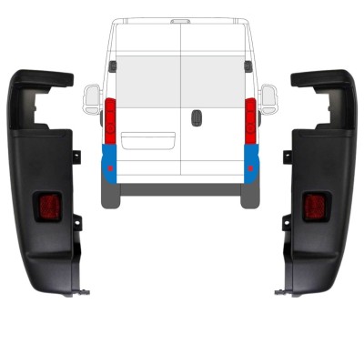 Colț bară spate 270 grade pentru Opel Movano 2021-2026 / Stânga+Dreapta / Set 15797