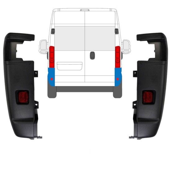 Colț bară spate 270 grade pentru Opel Movano 2021-2026 / Stânga+Dreapta / Set 15797