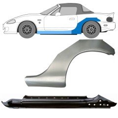 Prag complet + reparație aripă spate pentru Mazda MX-5 1998-2005 NB / Stânga / Set 11146