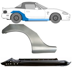 Prag complet + reparație aripă spate pentru Mazda MX-5 1998-2005 NB / Dreapta / Set 11145