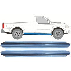 Reparație prag pentru Nissan Navara D22 1998-2005 / Stânga = Dreapta (simetric) / Set 9927