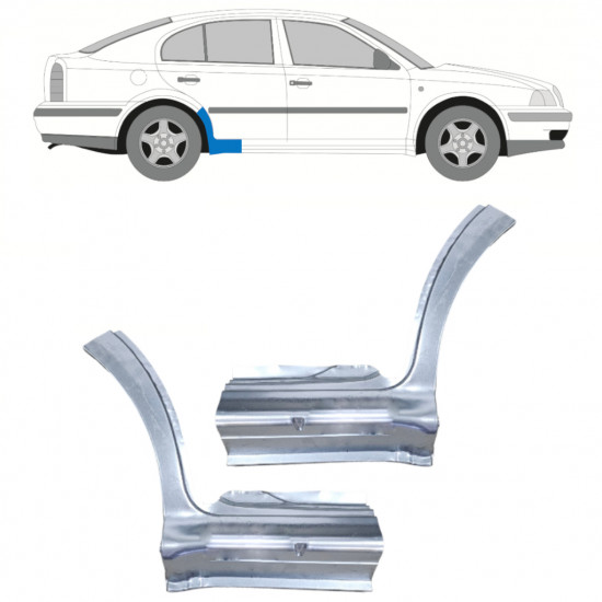 Reparație prag pentru Skoda Octavia 1996-2010 / Set 12515