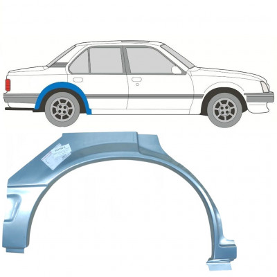 OPEL ASCONA C / VAUXHALL CAVALIER 1981-1988 5 UȘI SEGMENT REPARAȚIE ARIPĂ SPATE / DREAPTA