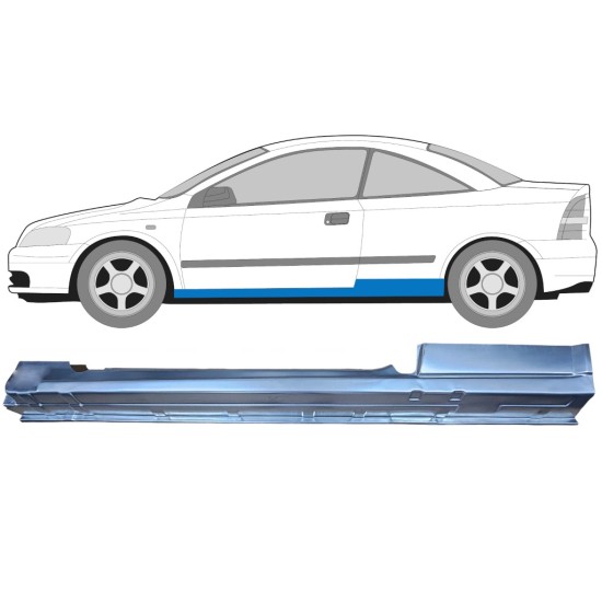 Prag complet pentru Opel Astra G 1998-2009 / Stânga / COUPE 15963