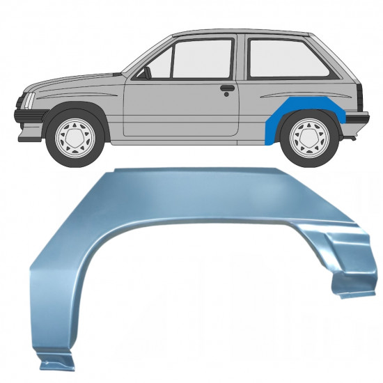 Reparație aripă spate pentru Opel Corsa A 1982-1993 / Stânga 7702