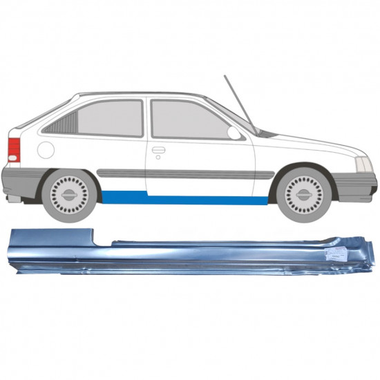 Reparație prag pentru Opel Kadett 1984-1993 / Dreapta 6938