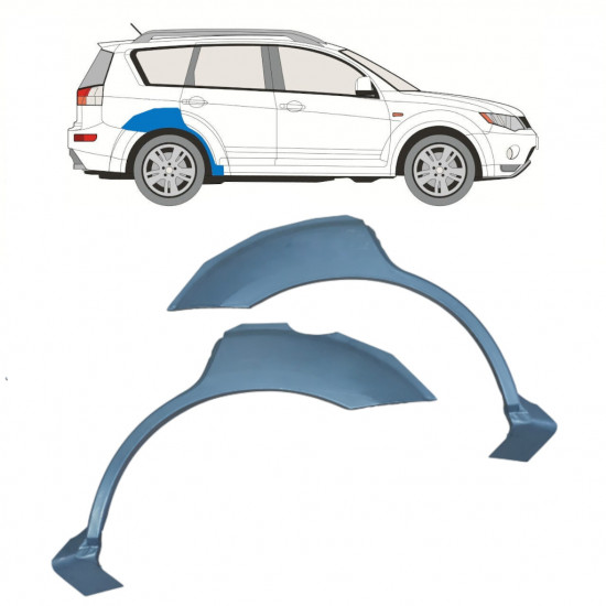 Reparație aripă spate pentru Mitsubishi Outlander 2007-2012 / Stânga+Dreapta / Set 10978