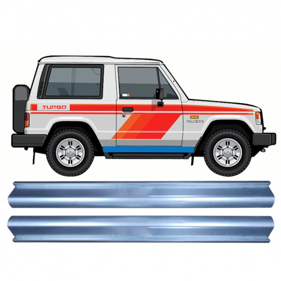 Reparație prag pentru Mitsubishi Pajero 1982-1992 / Set 11360