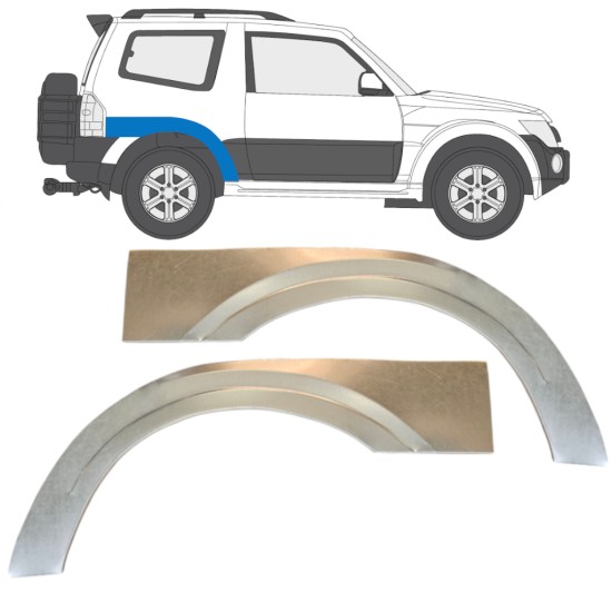 Reparație aripă spate pentru Mitsubishi Pajero 2006-2021 / Stânga+Dreapta / Set 14839 Reparație aripă spate pentru Mitsubishi Pajero 2006-2021 / Stânga+Dreapta / Set 14839