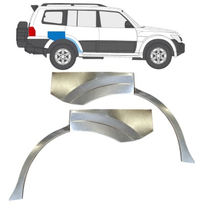 Reparație aripă spate pentru Mitsubishi Pajero 2006-2021 / Stânga+Dreapta / Set 14842