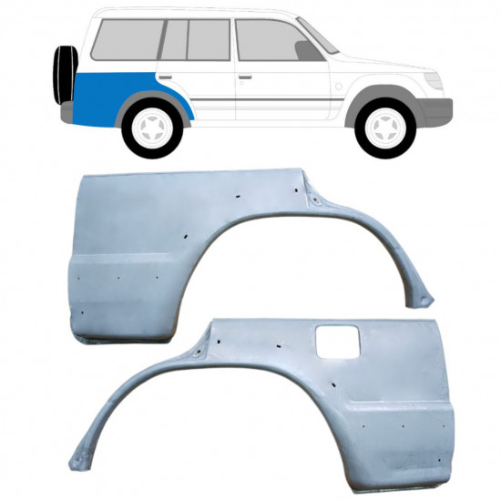 Reparație aripă spate pentru Mitsubishi Pajero 1991-1999 / Stânga+Dreapta / Set 10402