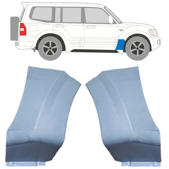 Panou de reparație aripă față pentru Mitsubishi Pajero 1999-2006 / Stânga+Dreapta / Set 16903