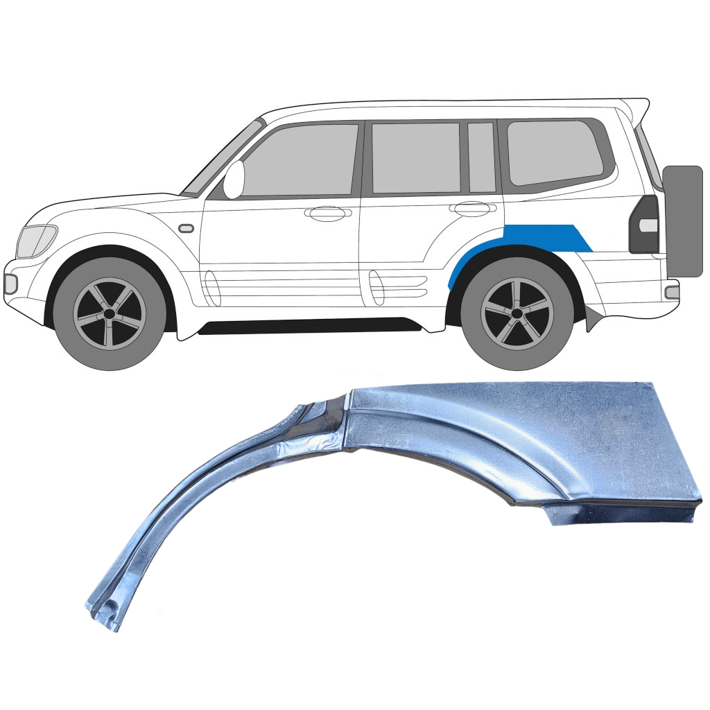 Reparație Aripă Spate Pentru Mitsubishi Pajero 1999-2006 / Stânga 7208