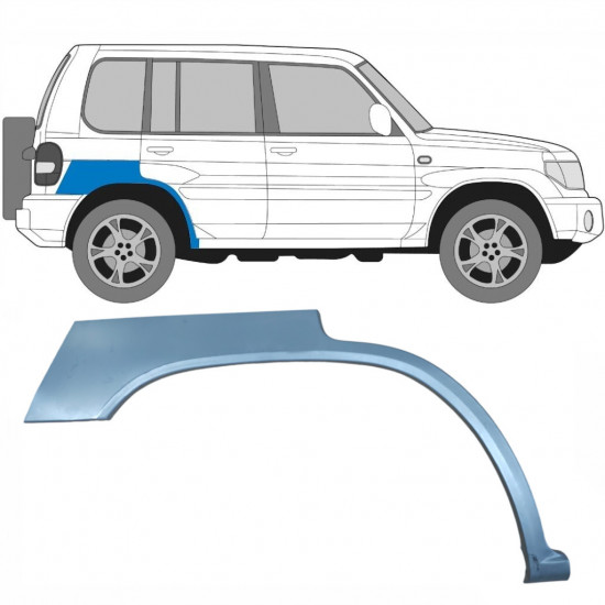 Reparație aripă spate pentru Mitsubishi Pajero Pinin 1998-2007 / Dreapta 5132