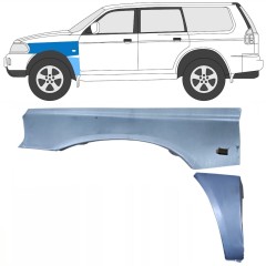 Panou de reparație aripă față pentru Mitsubishi Pajero Sport 1996-2008 / Stânga / Set 8543