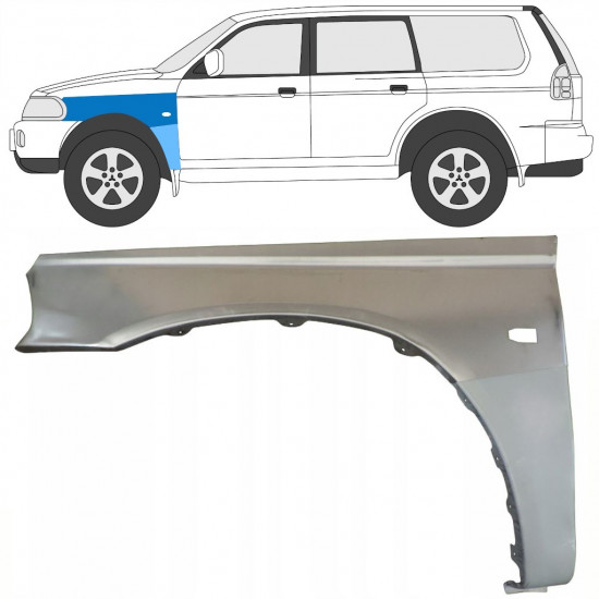 MITSUBISHI PAJERO SPORT 1996-2008 PANOU REPARATIE ARIPA FAȚĂ / STÂNGA