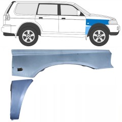 Panou de reparație aripă față pentru Mitsubishi Pajero Sport 1996-2008 / Dreapta / Set 8542