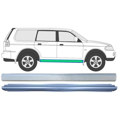 Reparație prag interior + exterior pentru Mitsubishi Pajero Sport 1996-2008 / Stânga = Dreapta (simetric) / Set 14873