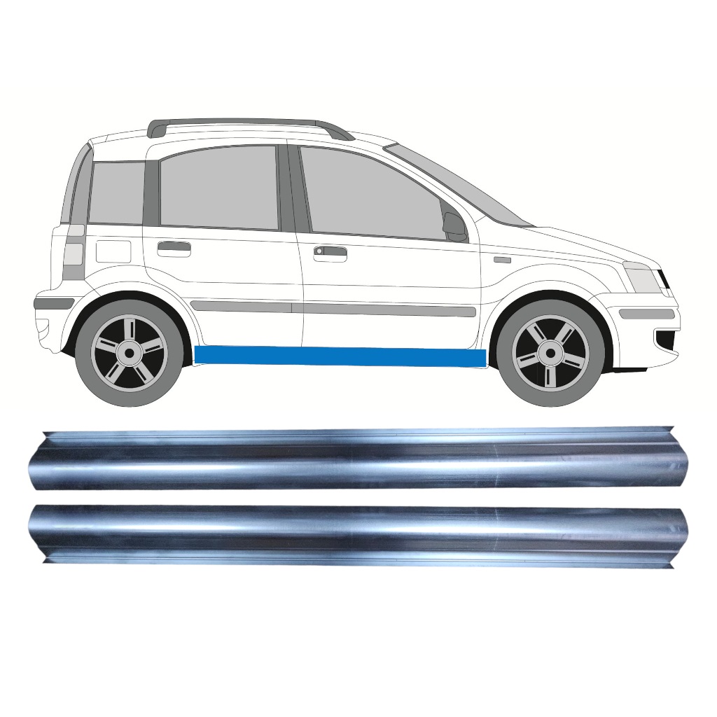 Reparație Prag Pentru Fiat Panda 2003-2012 / Stânga = Dreapta (Simetric) / Set 10481