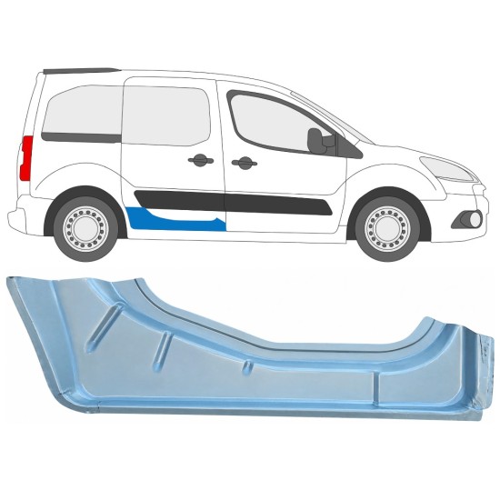 Reparație prag ușă culisantă pentru Citroen Berlingo 2008-2018 / Dreapta 17070