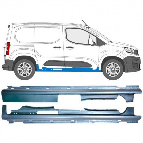 Prag complet pentru Peugeot Partner 2018-2023 / Stânga / Dreapta / Stânga+Dreapta / Set 12881