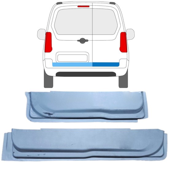 Reparație interioară ușă spate pentru Peugeot Partner 2008-2018 / Stânga+Dreapta / Set 16911