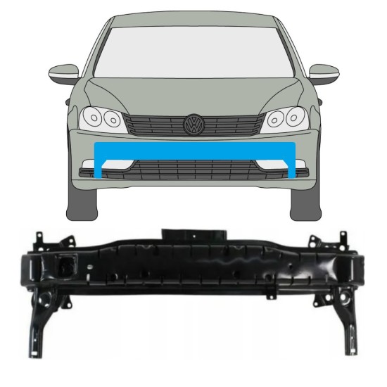 Bară întăritoare bară față pentru Volkswagen Passat B7 2010-2015 17259