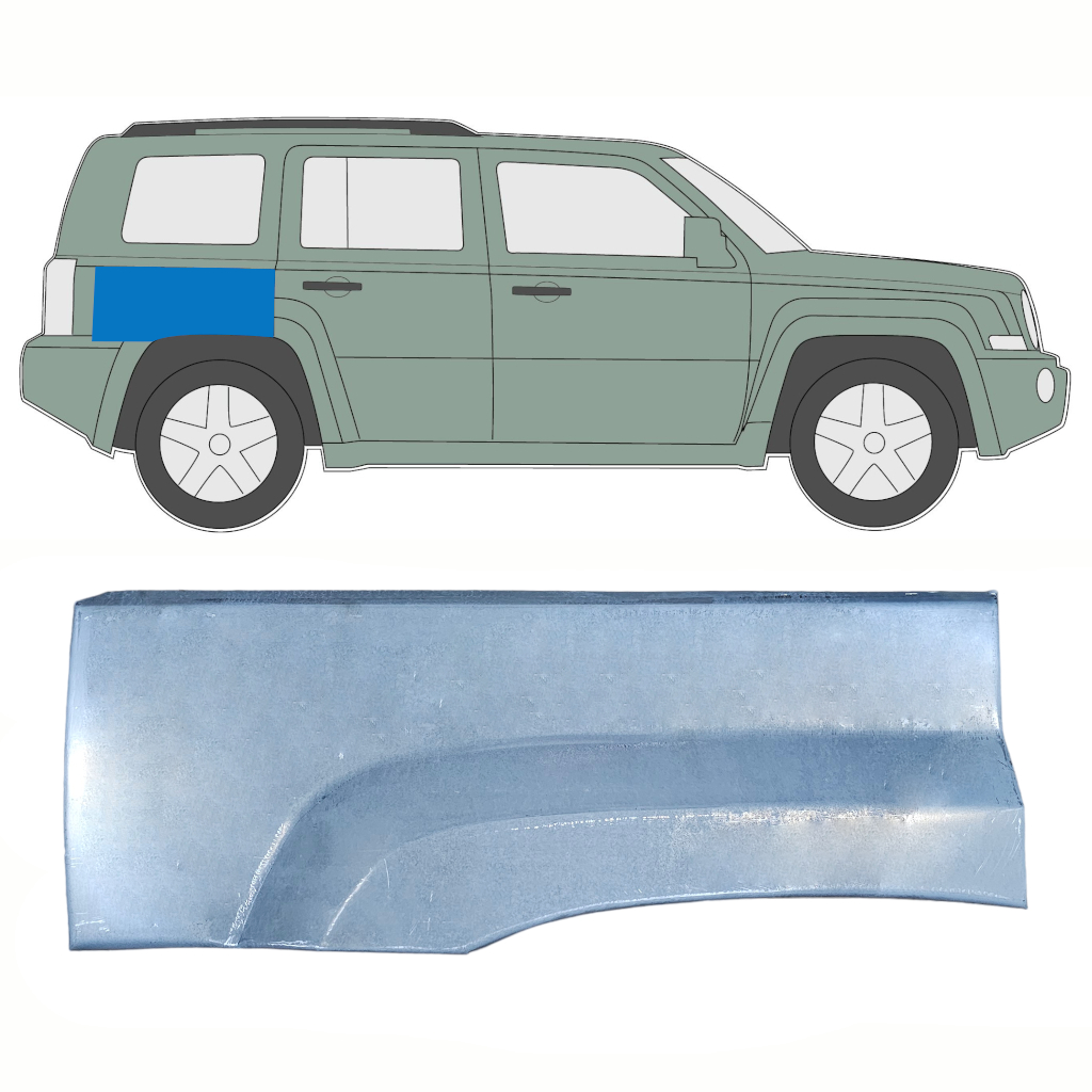 Reparație Aripă Spate Pentru Jeep Patriot 2006- / Dreapta 10303
