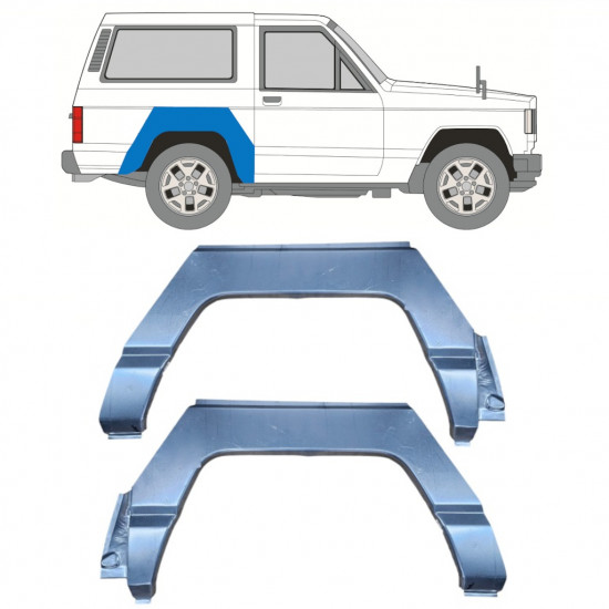 Reparație aripă spate pentru Nissan Patrol 1979-1993 / Stânga+Dreapta / Set 10412