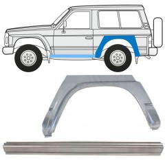 Reparație prag + aripă spate pentru Nissan Patrol Y60 GY60 1990-1997 / Stânga / Set 11541